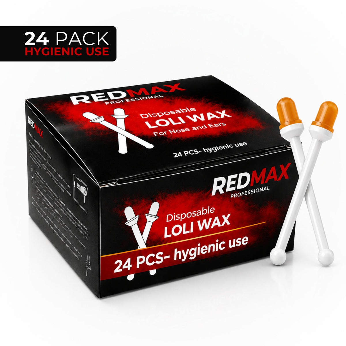 Redmax Loli Nose Ear Hair Removal-Wax Kit Set Stick Easy Mens Nasal Waxing Strip 24PCS