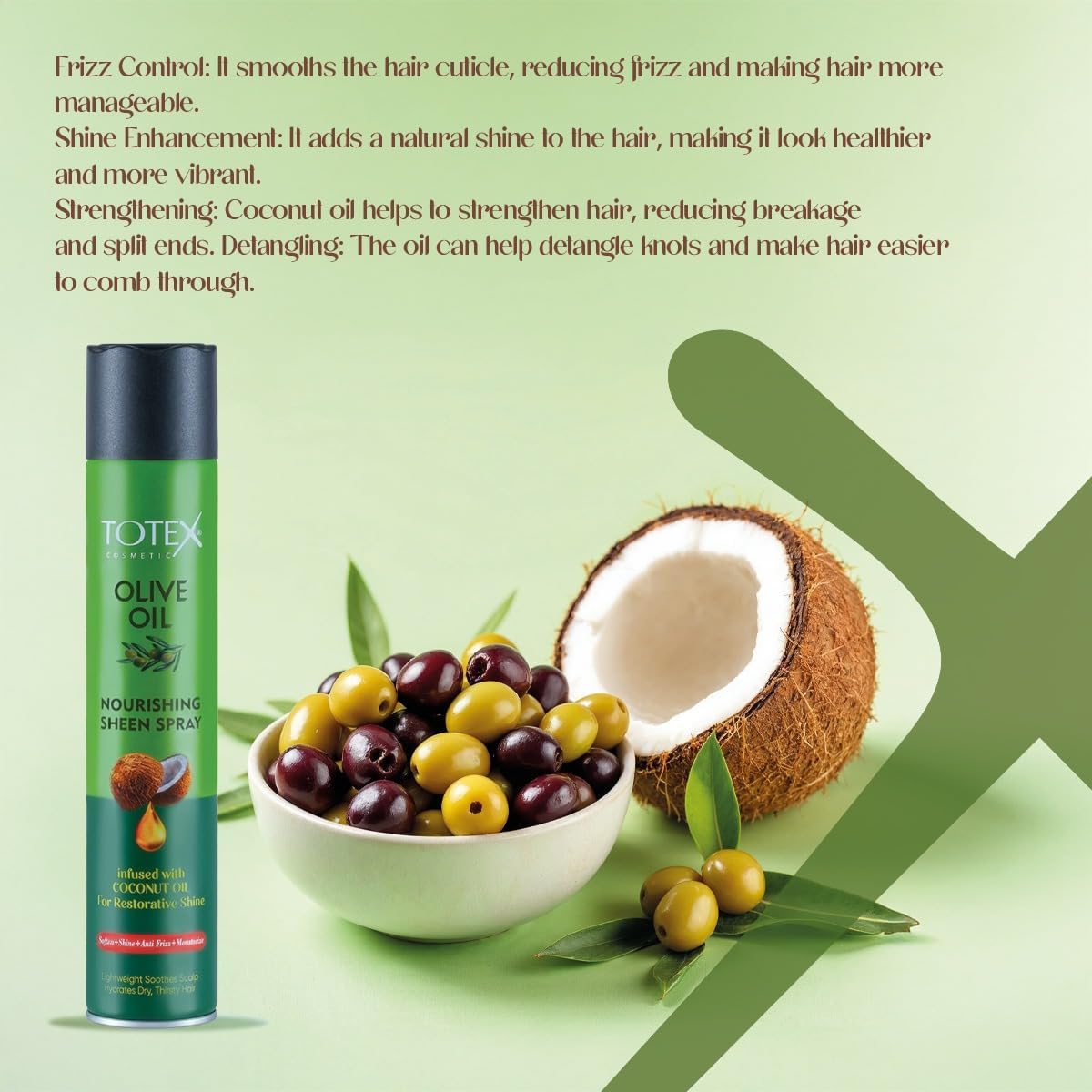 Totex Olive Oil Sheen Spray 400ml