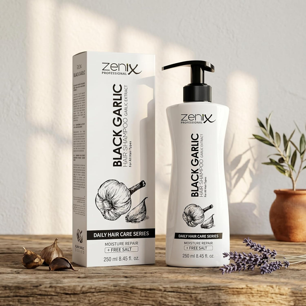 Zenix Professional Black Garlic Hair Shampoo 400ml