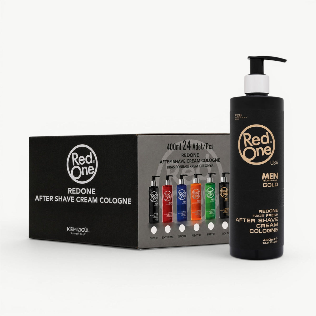RedOne Gold After Shave Cream Cologne 400ml | 24 Pcs