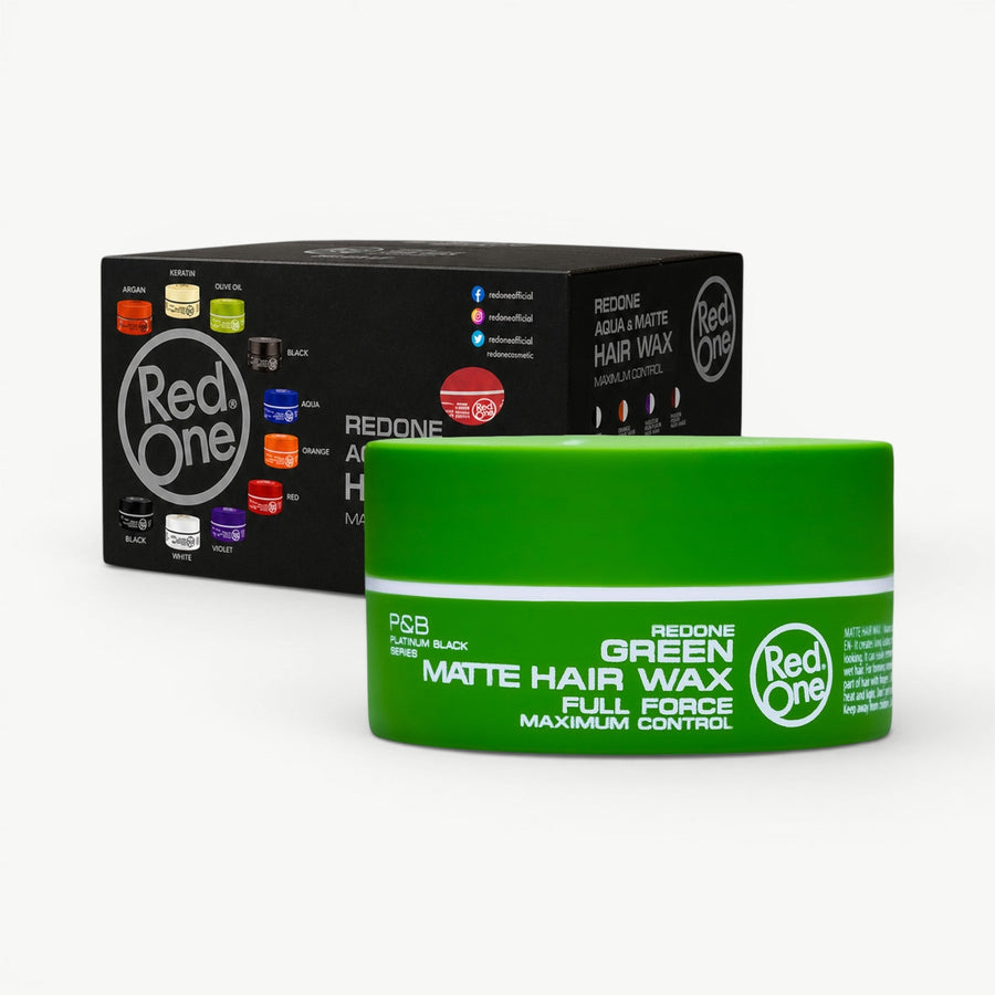 RedOne Green Matte Hair Wax 150ml | 48 Pcs