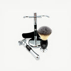 Titan Beard Grooming Kit Black – Shaving Brush Set for Men