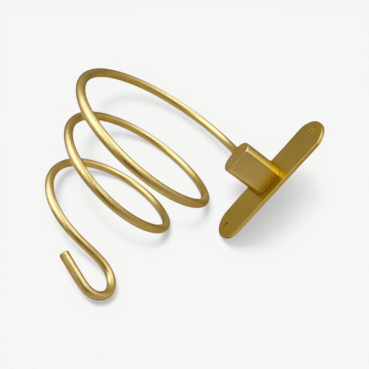 Gold Spiral Hair Dryer Holder
