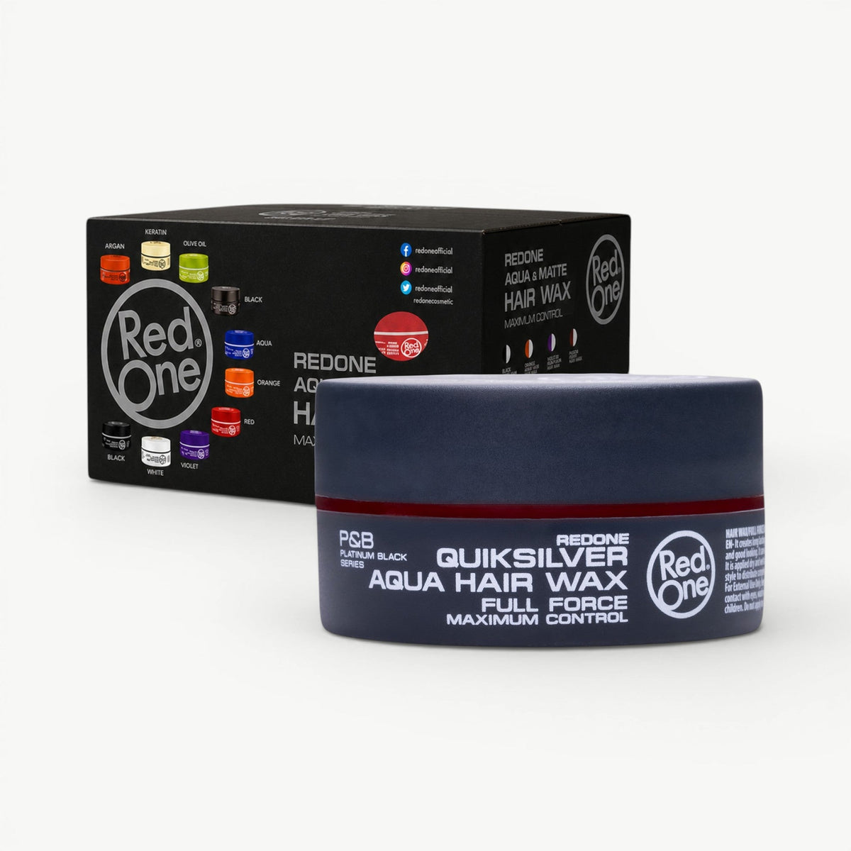 RedOne Quicksilver Aqua Hair Wax - 48 Pack | Maximum Control