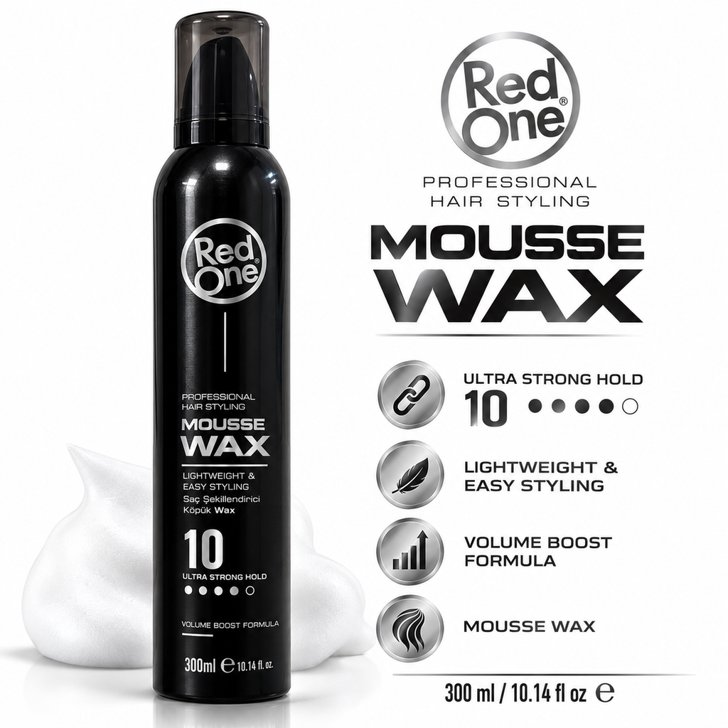 RedOne Mousse Wax 10 Ultra Strong Hold Volume Boost 300ml