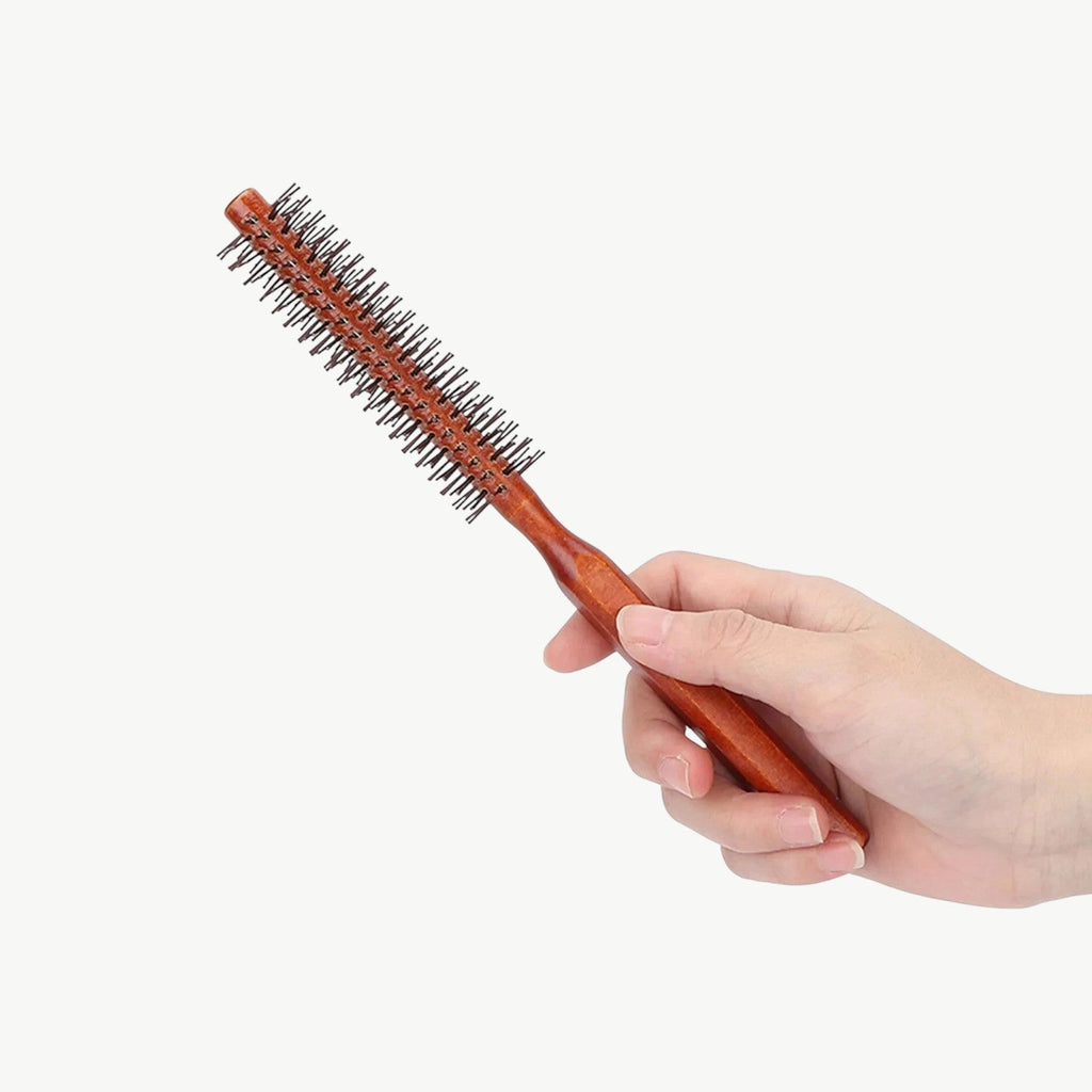 Nano Absolute Professional Hair Brush 19 | Wooden Round Quiff Roller