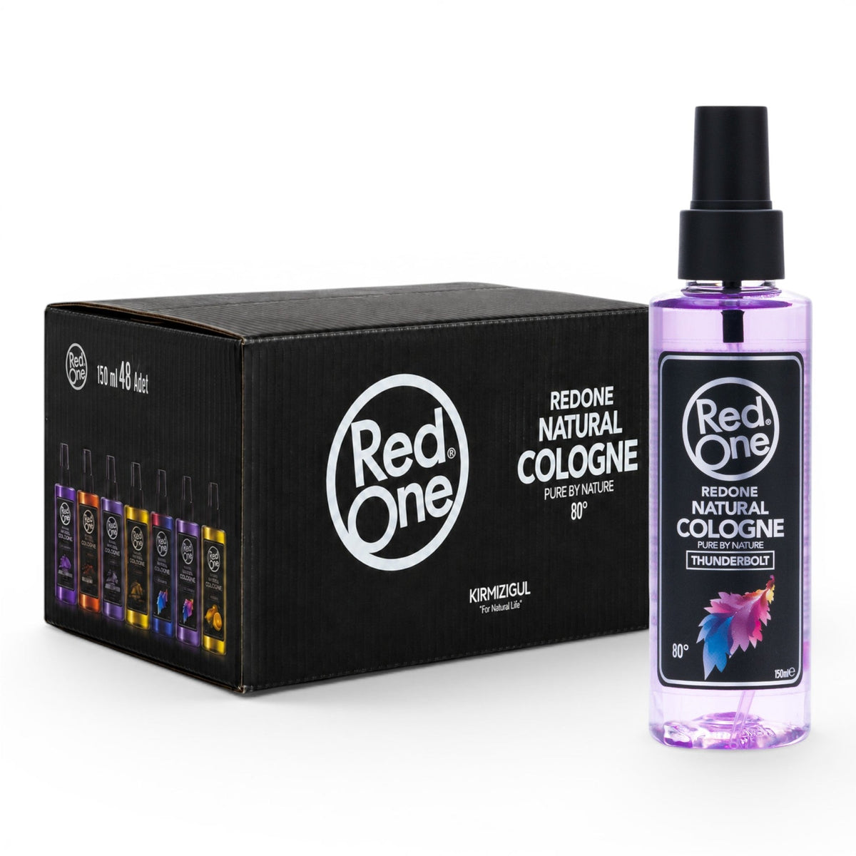 RedOne Natural Cologne Thunderbolt 150ml - Bulk Pack of 48