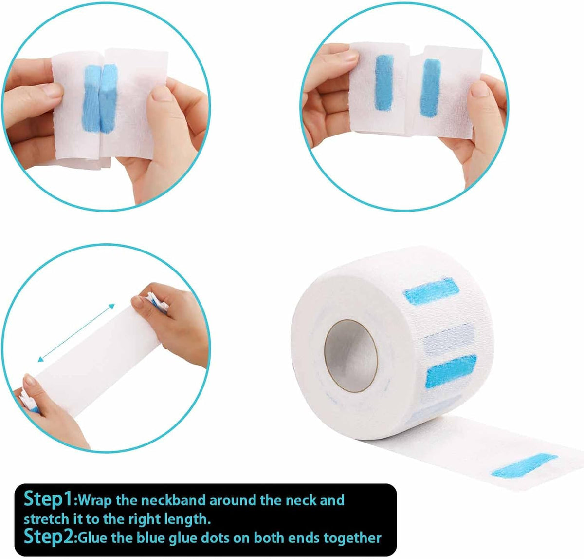 RedOne Barber Salon Neck Strips – 5 Rolls, 100 Strips per Roll | Extr…