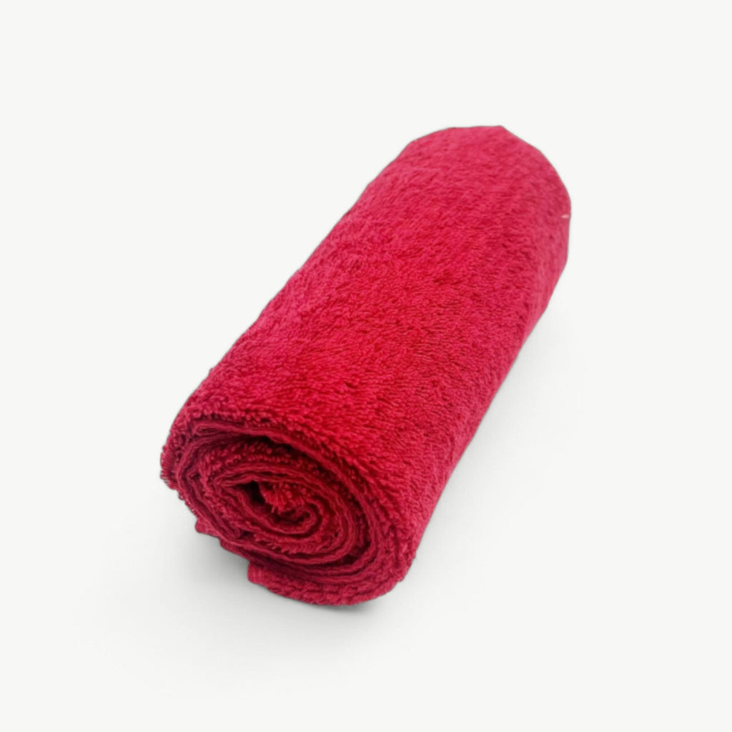 Rei-Barber & Hairdressing Towel Red 100%Cotton 85x50cm