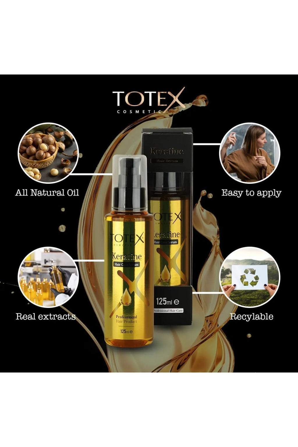 Totex Keratin Hair Serum – 125ml