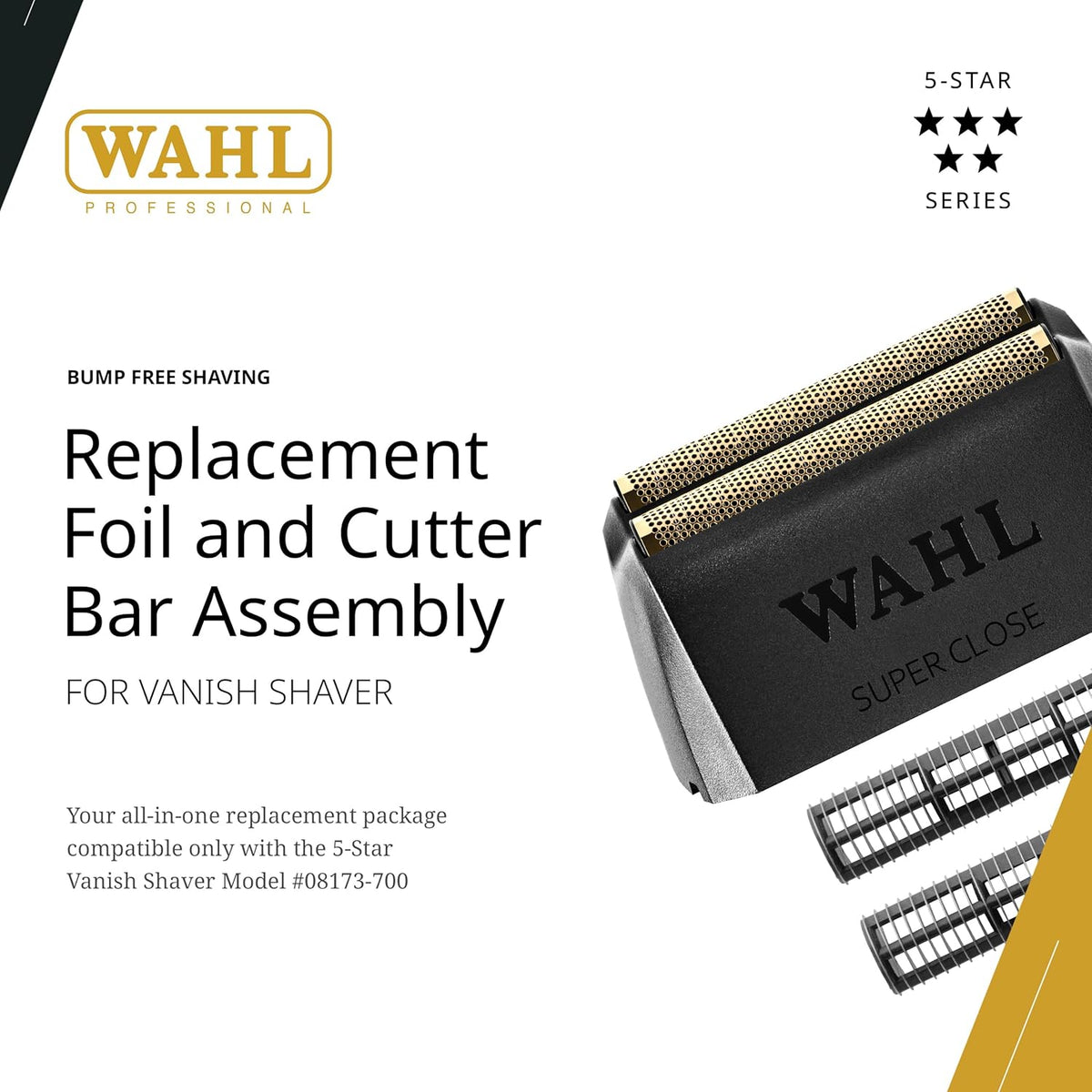 Wahl Professional Vanish Shaver Replacement Foil & Cutter Set – 5 Pie…
