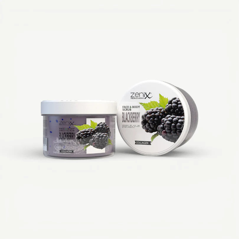 ZENIX Face Skin Care Daily Scrub Blackberry 275ml