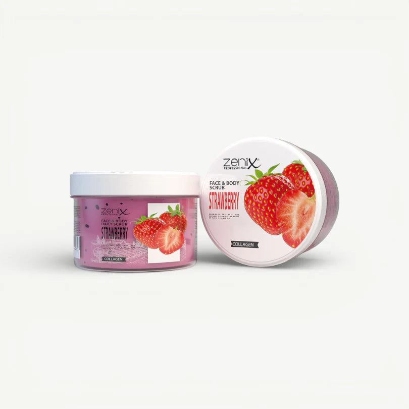 ZENIX Face Skin Care Daily Scrub Strawberry 275ml